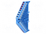 Splice terminal: rail | 1.5mm2 | ways: 8 | terminals: 32 | blue | 250VAC