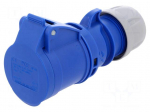 Connector: AC supply | socket | female | 16A | 230VAC | IEC 60309 | IP44