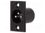 Socket | XLR | male | PIN: 3 | for panel mounting,screw | soldering