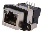 Socket | RJ45 | UL94V-0 | IP67 | THT | for panel mounting | angled 90&deg;