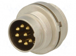 Connector: M16 | socket | male | soldering | PIN: 8 | 5A | 60V | IP40