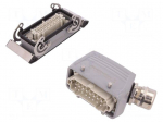 Connector: HDC | male + female | plug + socket | HE | PIN: 16 | 16+PE