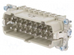 Connector: HDC | male | PIN: 16 | size 16 | Pitch: 77,5x27mm | 500V | 16A