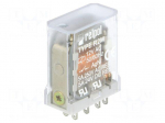Relay: electromagnetic | DPDT | Ucoil: 12VAC | 5A/250VAC | 5A/24VDC