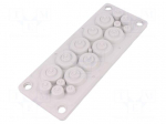 Multigate grommet | TPE (thermoplastic elastomer) | light grey