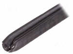 Hole and edge shield | EPDM | L: 5m | black | H: 13mm | W: 11mm | -40&divide;100&deg;C