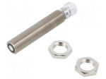 Sensor: ultrasonic | straight | Range: 10&divide;200mm | PNP / NO | brass