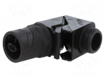 90&deg; angled connector | Thread: metric,outside | polyamide | black