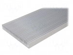 Heatsink: extruded | grilled | natural | L: 1000mm | W: 250mm | H: 30mm