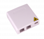 Wall outlet for 2 fibers ,  1 SC simplex adaptor/1 LC duplex adaptor, 1 RJ45/RJ11