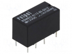 Relay: electromagnetic | DPDT | Ucoil: 12VDC | 2A | 1A/120VAC | 2A/24VDC