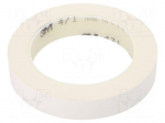 Tape: marking | white | L: 33m | W: 19mm | Thk: 0.13mm | 2.5N/cm | 130%