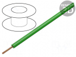 Wire | H05V-K,LgY | stranded | Cu | 1mm2 | PVC | green | 300V,500V | 10m