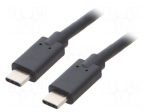 Cable | USB 3.1 | USB C plug,both sides | 3m | black