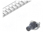 Connector: M8 | female | PIN: 4 | 3A | 30V | vertical | on PCBs | socket
