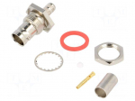 Connector: BNC | socket | female | straight | 75&Omega; | crimped | PTFE