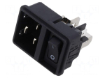Connector: AC supply | socket | male | power supply | 16A | 250VAC | EC11