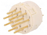 Connector: M23 | contact insert | PIN: 12 | male | soldering | 8A | 200V
