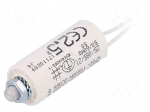 Capacitor: polypropylene | motors, run | 2.5uF | 470VAC | &Oslash;25x55mm