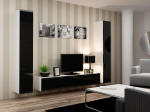 Cama Living room cabinet set VIGO 4 white/black gloss