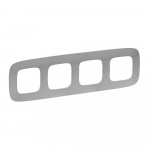 Plate Valena Allure - 4 gang - aluminium