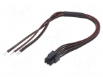Cable | female | PIN: 6 | 0.4m | 4A | Insulation: PVC | black-red | TLYp
