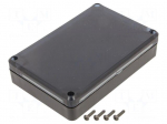 Enclosure: multipurpose | X: 80mm | Y: 120mm | Z: 27mm | ABS | black