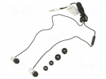Headphones with microphone | black,silver | Jack 3,5mm | in-ear