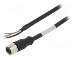 Cable: for sensors/automation | M12 | PIN: 5 | straight | 1.5m | plug