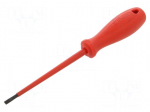 Screwdriver: insulated | slot | 4x0.8mm | Blade length: 100mm | 1kVAC