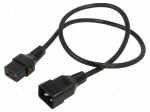 Cable | IEC C19 female,IEC C20 male | 1m | with IEC LOCK locking