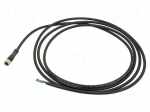 Cable: for sensors/automation | M8 | PIN: 3 | straight | 5m | plug | 75VDC