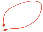 Test lead | 60VDC | 30VAC | 10A | non-insulated | Len: 0.45m | red