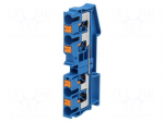 Splice terminal: rail | PT | 41A | 1kV | for DIN rail mounting | blue