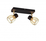 Trio Ardon spotlight 2-pc E14 matt black/polished brass gaismeklis R81382080 4017807560909