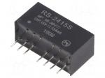 Converter: DC/DC | 2W | Uin: 18&divide;36VDC | Uout: 15VDC | Iout: 134mA | SIP8