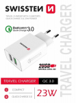 Swissten Premium Travel Charger 2x USB / QC3.0 23W