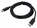 Cable | DisplayPort plug,both sides | DisplayPort 1.1 | 3m | black