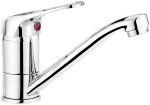 Basin mixer with swivel spout