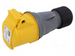 Connector: AC supply 3-phase | plug | female | 16A | 130VAC | IP&S | IP44
