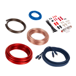 Auto- ja mootorrattatooted, elektroonika, navigatsioon, CB raadio // Auto elektroonikakomponendid : Installatsioonikaablid : Kaitsealused : &Uuml;hendused // Zestaw montażowy do wzmacniaczy Kruger&Matz KM0011