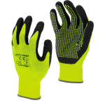 T&ouml;&ouml;riistad ja m&otilde;&otilde;teseadmed // Lisaseadmed lihvijatele, puuridele ja kruvikeerajatele // Rękawice nitr. ż&oacute;łto-czar. l221408p, karta, "8", ce, lahti