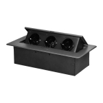 Uued tooted // Gniazdo meblowe wpuszczane w blat z płaskim frezowanym rantem, 3x2P+Z (Schuko), grafitowe