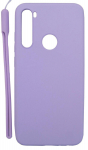 Back panel cover Evelatus Xiaomi Xiaomi Redmi Note 8 / Redmi Note 8 2021 Soft Touch Silicone Case with Strap Purple
