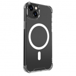 Back panel cover Evelatus Apple iPhone 15 Shockproof case with Magsafe Transparent