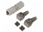Connector: RJ45 | plug | PIN: 8 | Cat: 6 | shielded | 8p8c | for cable