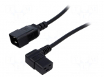 Cable | 3x1.5mm2 | IEC C19 female angled,IEC C20 male | PVC | 0.5m