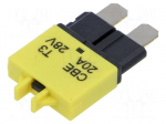 Fuse: thermal | 20A | 28VDC | automotive | 20.5mm