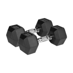 Spordiks ja aktiivseks puhkuseks // Spordikaubad ja varustus // Hantle żeliwne gumowane HEX 2x10 kg REBEL ACTIVE