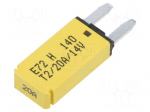 Fuse: thermal | 20A | 14VDC | automotive | 12.45mm | E72